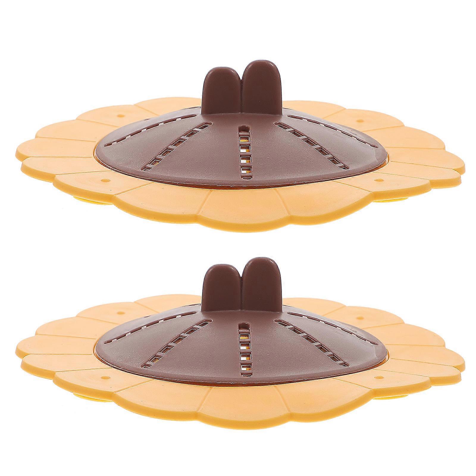 Floor Drain Covers Odor-Proof Seal Ring TPR Material Square Shape For Homeowners Property Managers 13.7X13.7X3.4CM 2Pcs