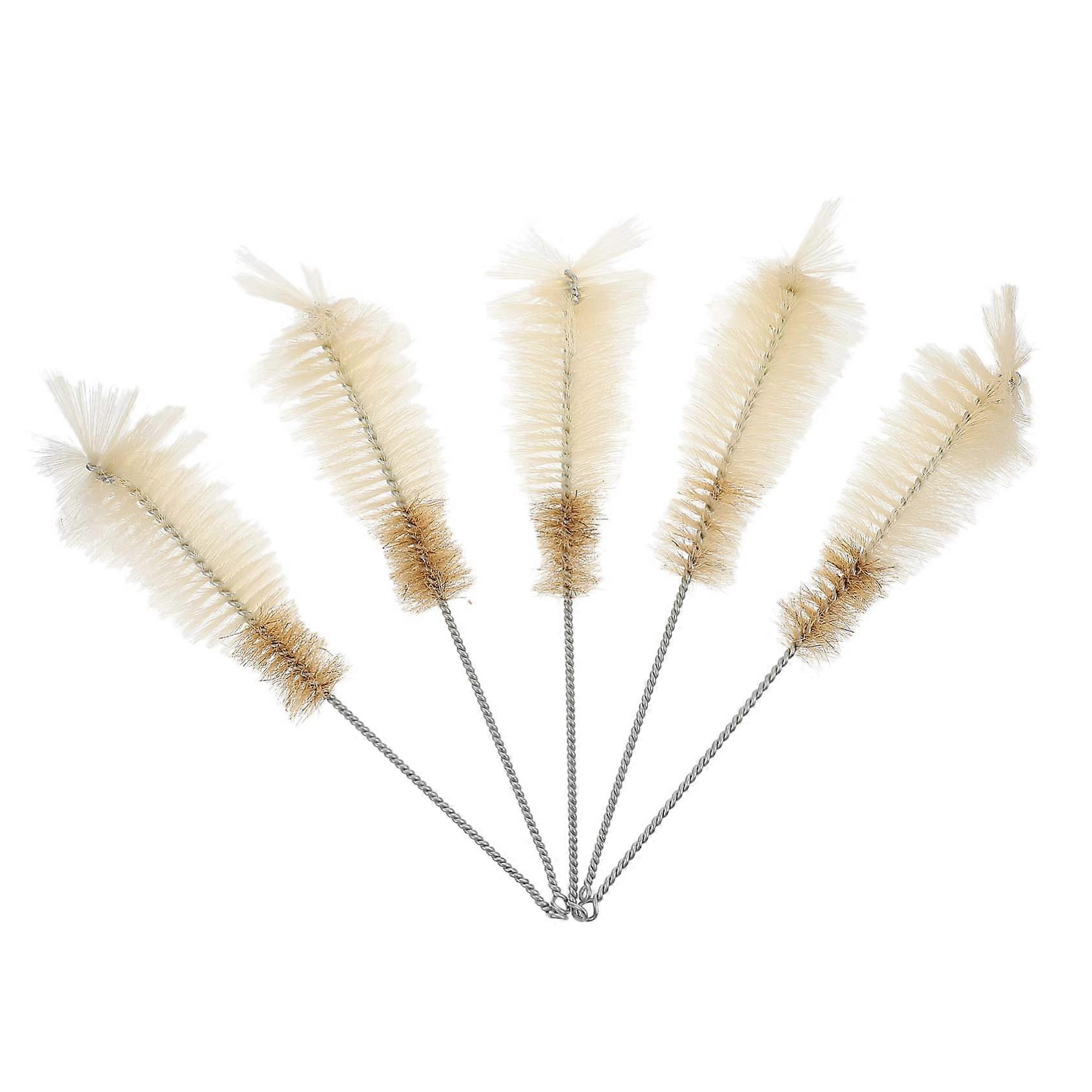 5 Pieces Nylon Laboratory Bottle Brushes for Cleaning Erlenmeyer Flasks and Glass Containers, Durable and Practical with Loop for Storage