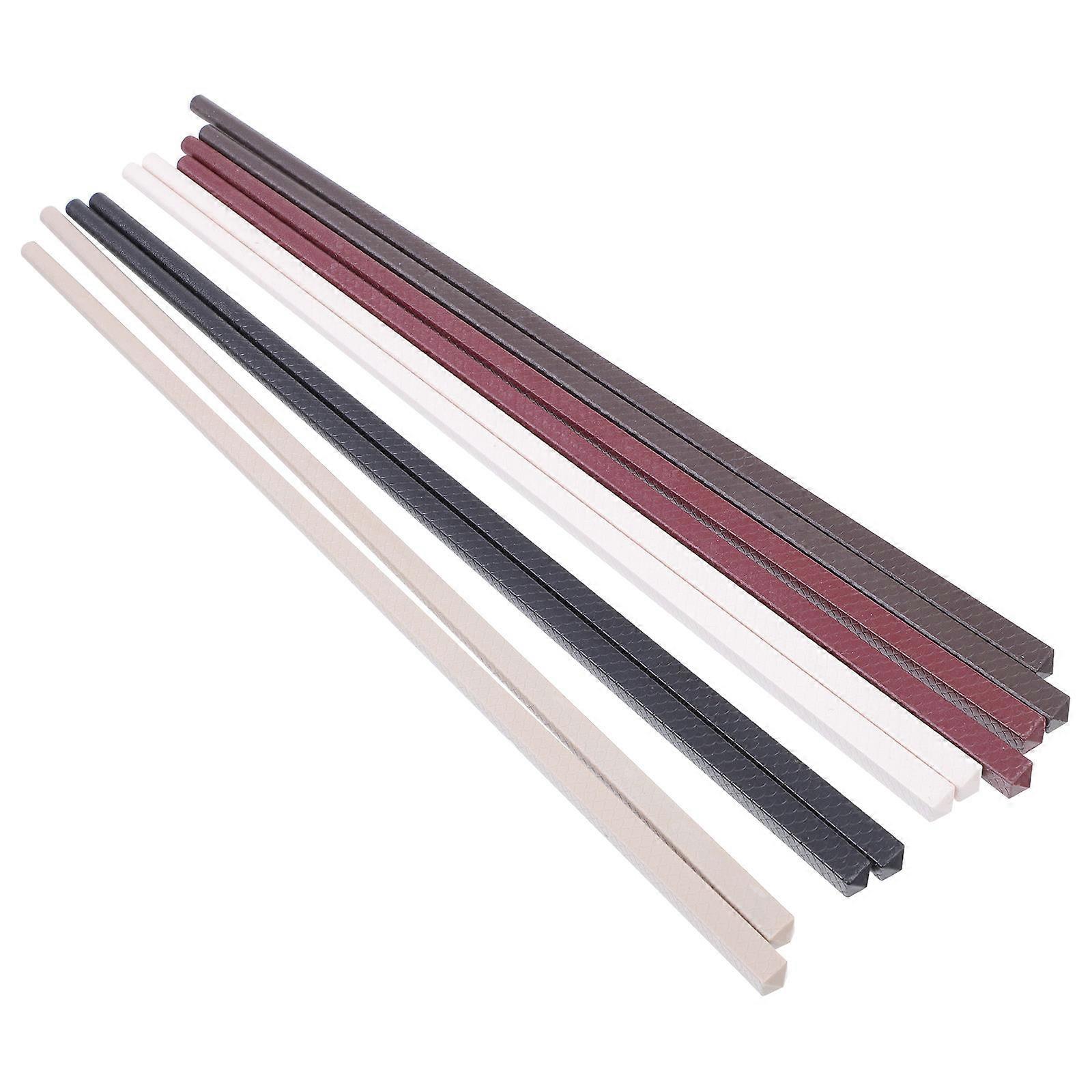Japanese Style Chopsticks Reusable Non-Slip 24.3x0.7cm Easy to Clean for Adults and Children 5 Pairs