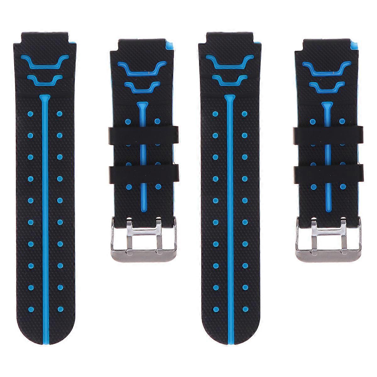 Watch Strap For Children Durable Kids Watch Accessory Creative Design 2.3X18cm Black Blue 2Pack