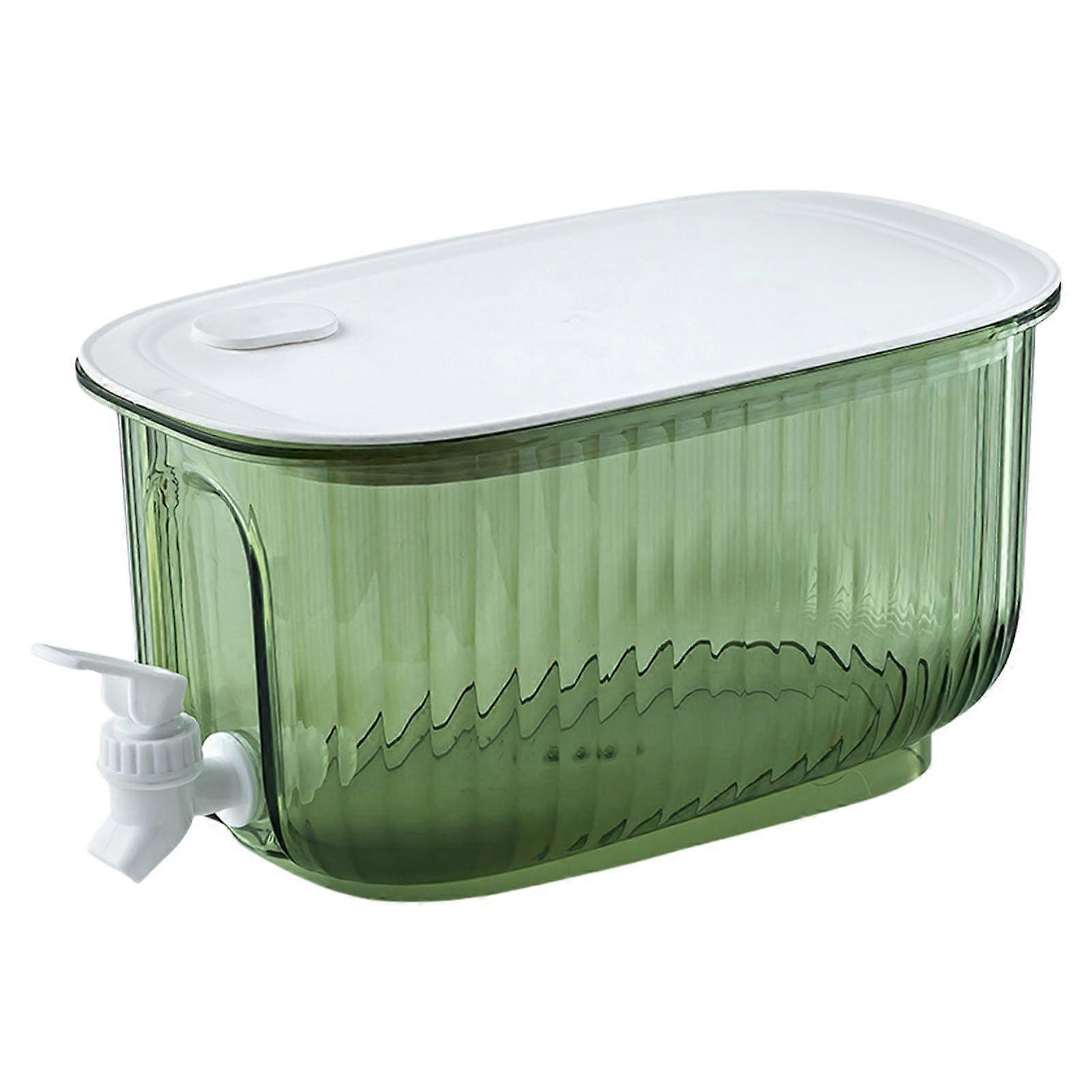 4L Capacity Cold Beverage Dispenser with Convenient Spout for Parties and Gatherings, Green