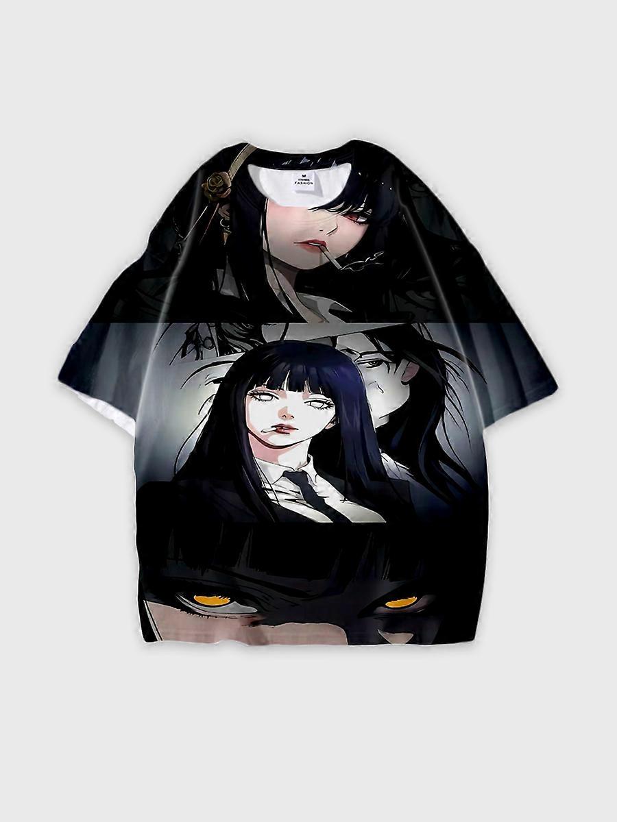 T-shirt round neck Role Pattern loose short sleeve C2735