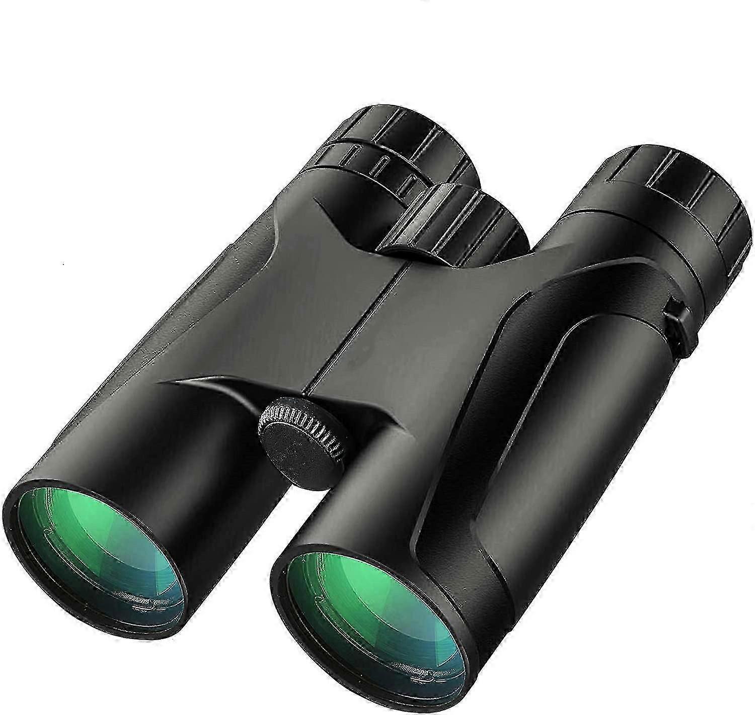 双眼鏡大人用12X42、耐久性とクリアFMC BAK4プリズム双眼鏡を備えた防水双眼鏡キャンプ、ハイキング、ブラック