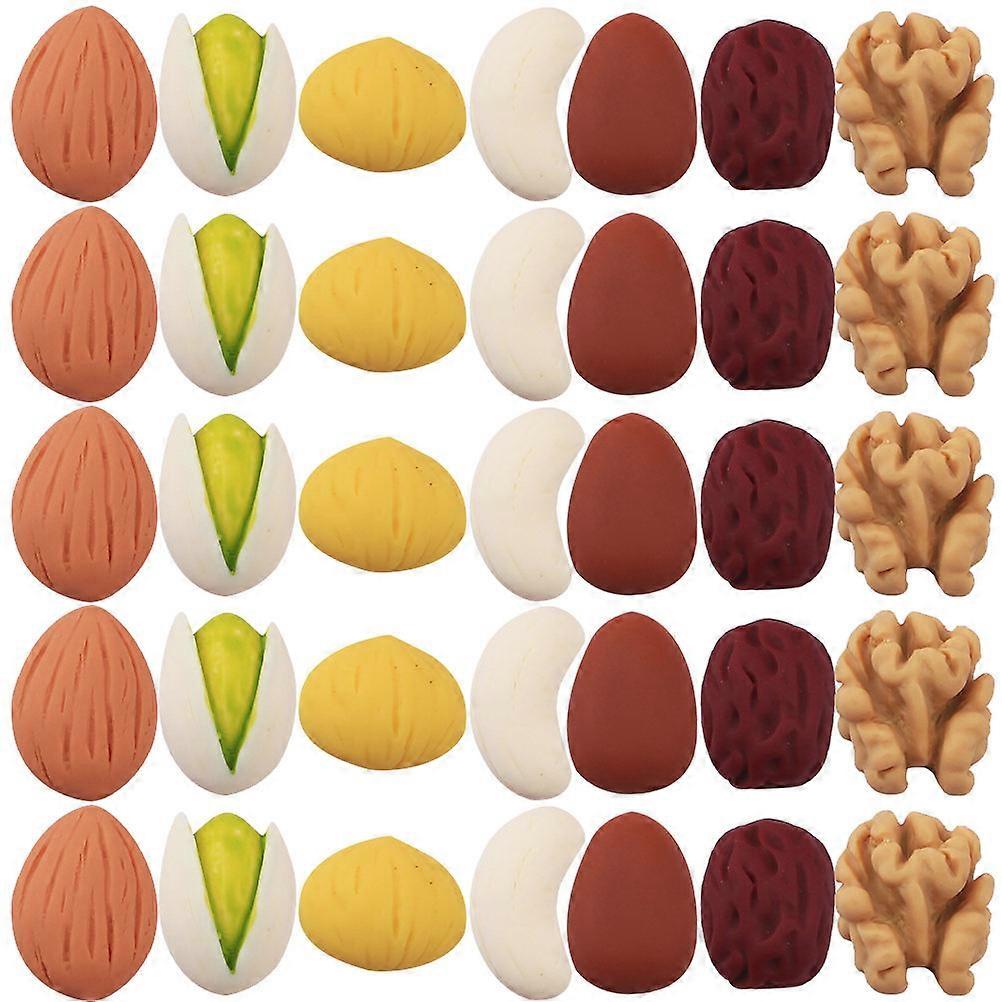 Miniature Nuts Food Toy Set 35Pcs for DIY Projects Tiny House Decoration and Crafts
