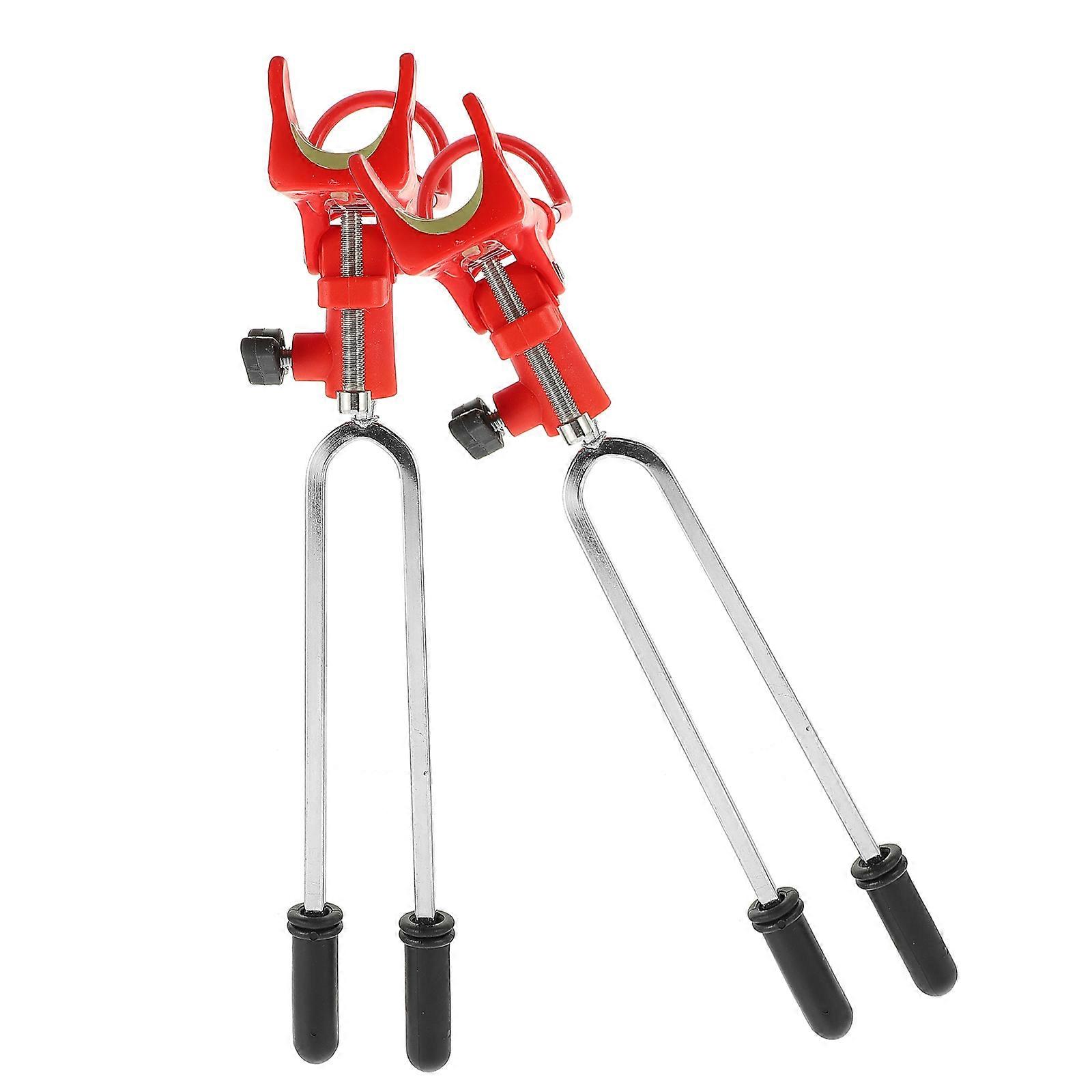 מעמד דיג 2 סט רב תכליתי תושבת חכה קרקעית אדום 36.8x11 ס"מ מגן חכה פעילויות חוץ