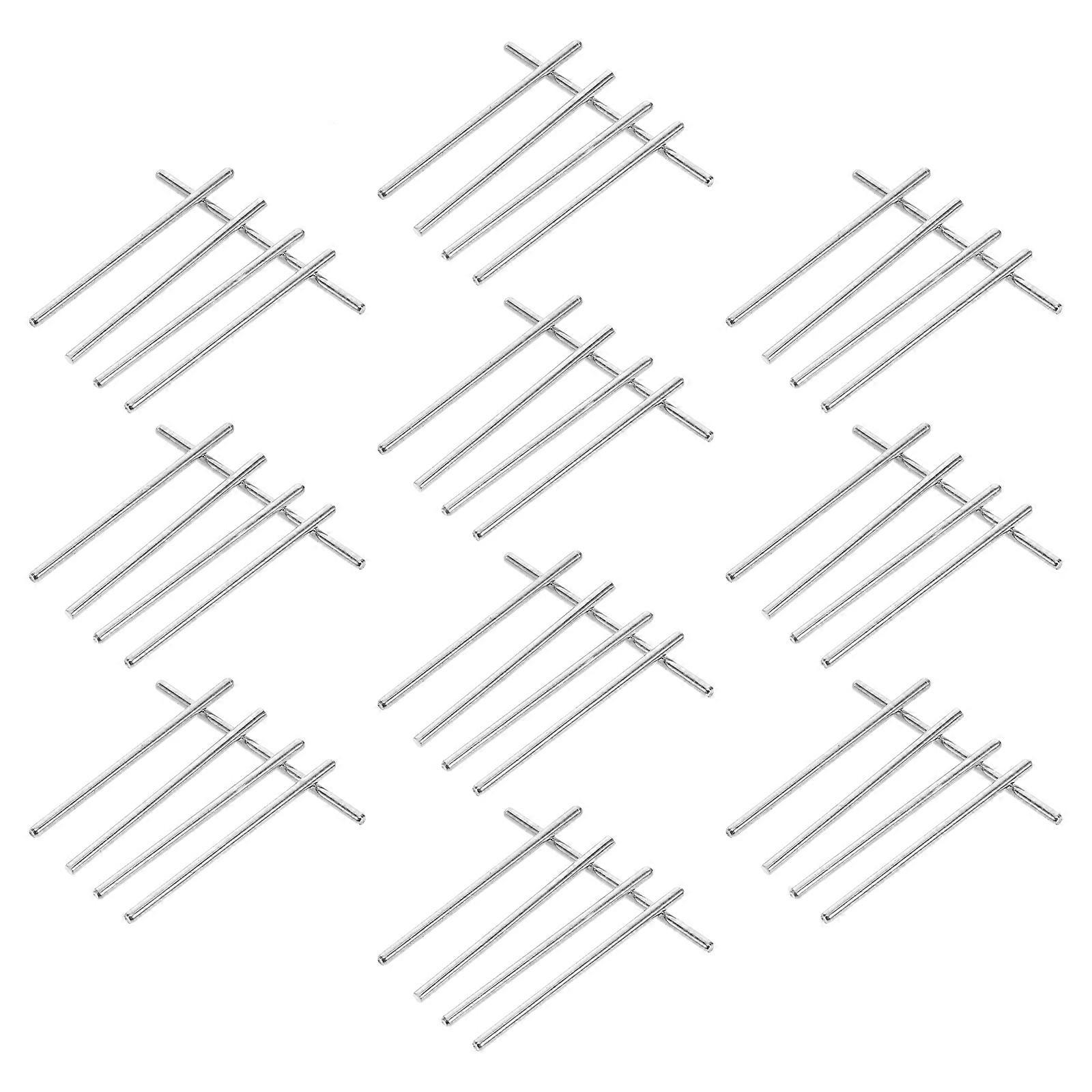 50pcs Metal Round Shaft Bars for Cars, High Precision Iron Axles for DIY Stem Models, Replacement Rods for Projects