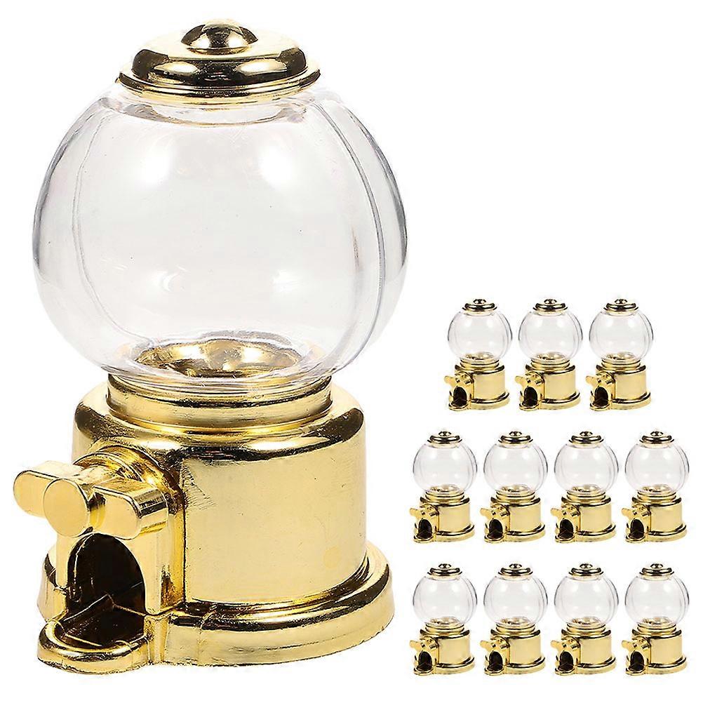 Golden Plastic Candy Dispenser Toy for Storage Fun and Interactive Small Size 12pcs