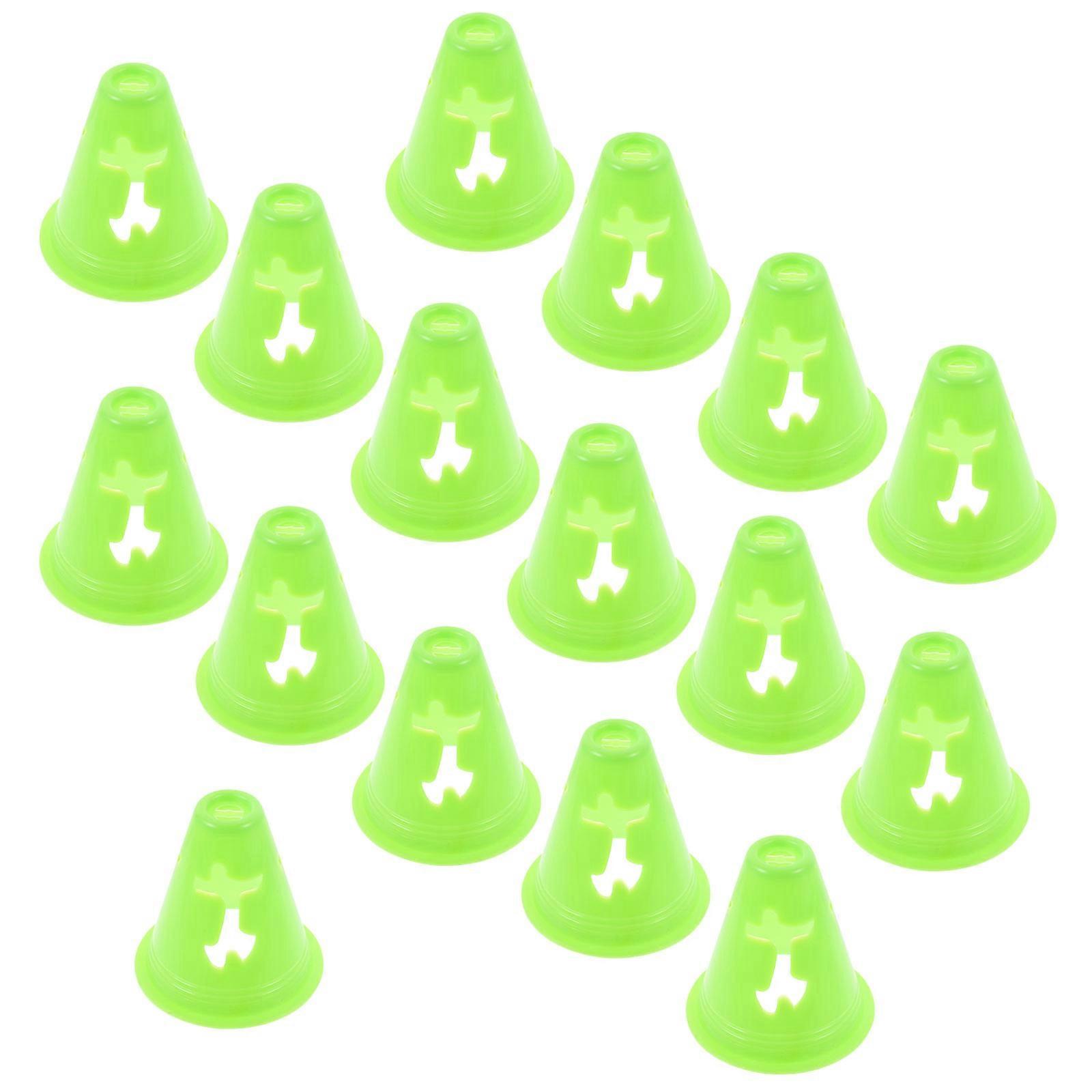 Brightly Colored PE Soccer Cones for Sports Training Perfect for Field Drills and Obstacle Courses 20 Pcs