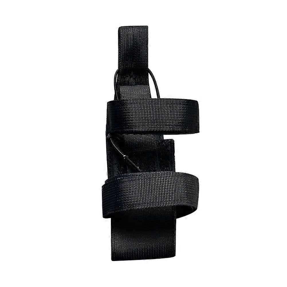 Black Oxford Cloth Water Bottle Carrier with Adjustable Strap for Outdoor Use Lightweight and Portable Fits Various Sizes