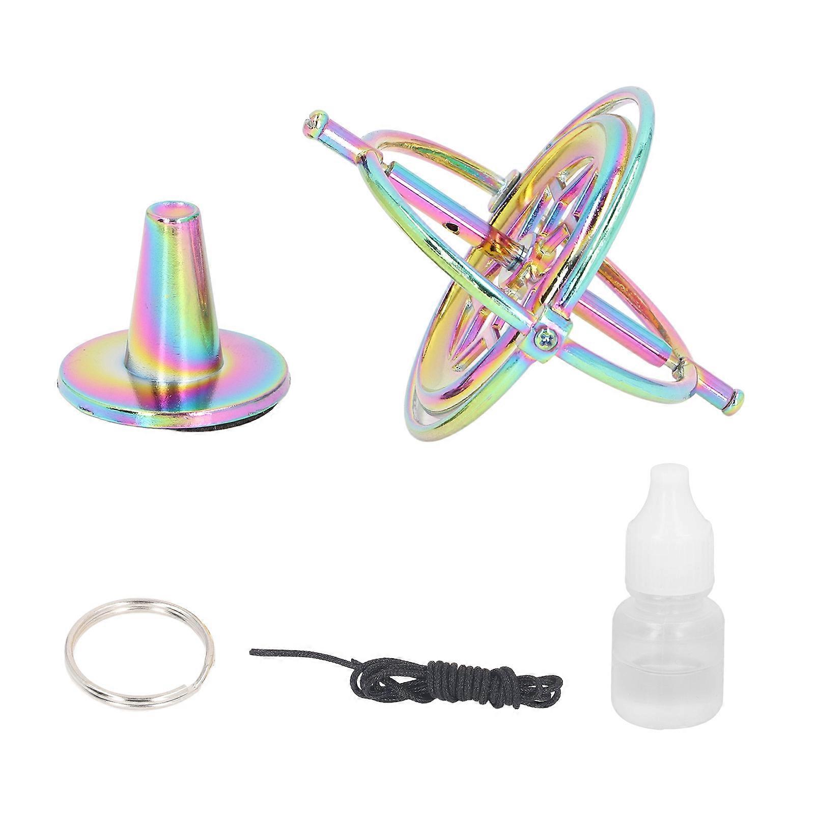 Metal Fingertip Gyroscope Reduce Anxiety Stress Relief Smoothing Rotating Decompression Toy Colorful