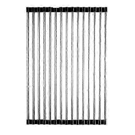 Foldable Stainless Steel Sink Drain Rack - Anti-Rust & Corrosion Resistant Compact Drying Rack with Strong Load-Bearing Design