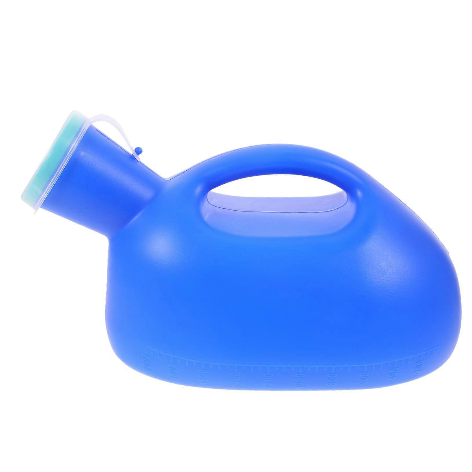 Portable Urinal Bottle for Men, Reusable Plastic Urinal with Ergonomic Design, 800ml Capacity and Hygienic Lid for Travel