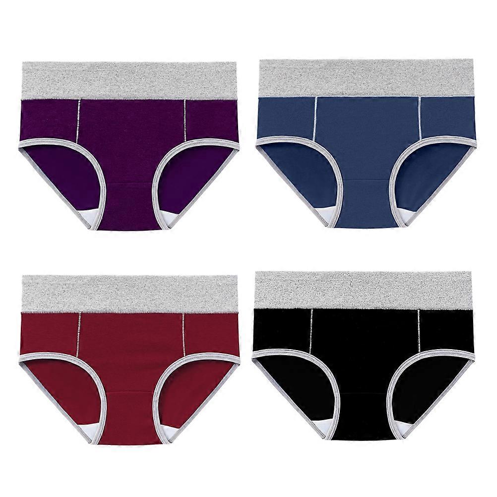 High Waisted Cotton Underwear for Ladies Breathable & Comfortable Panties in Black, Purple, Blue Stylish and Supportive Lingerie Set