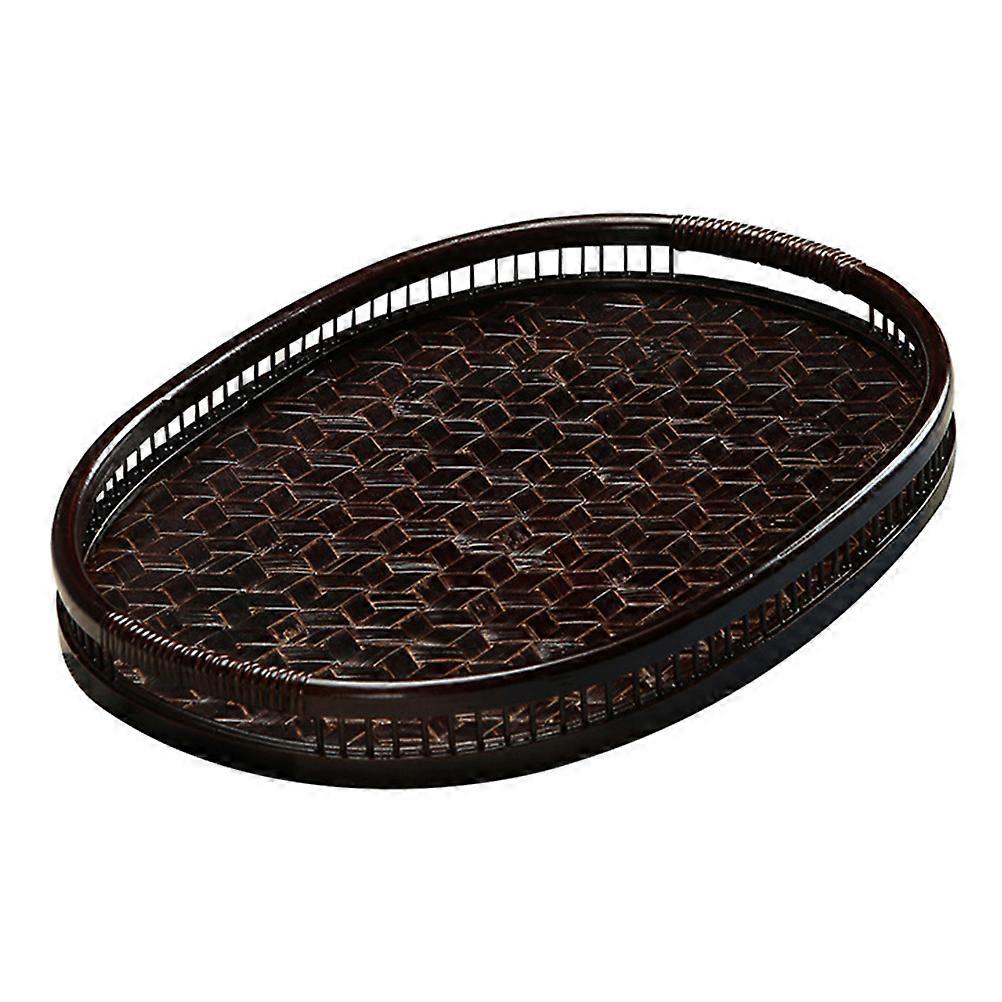 Simple Design Tea Set Tray Elegant Oval Tray For Tea Sets 34X26X4CM Serving 1Pcs