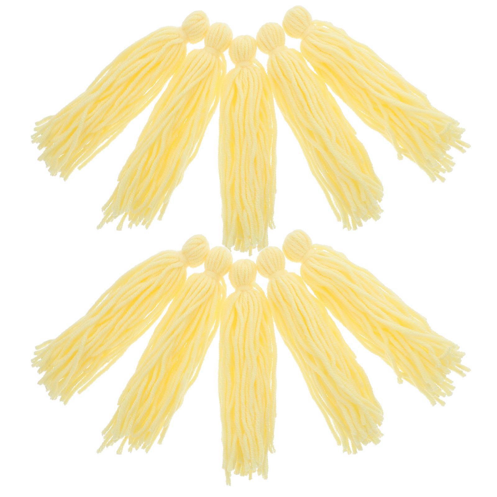 Yellow Fish Breeding Mop for Aquarium Use Woolen Yarn Spawning Mops for Shrimp and Angelfish 10pcs