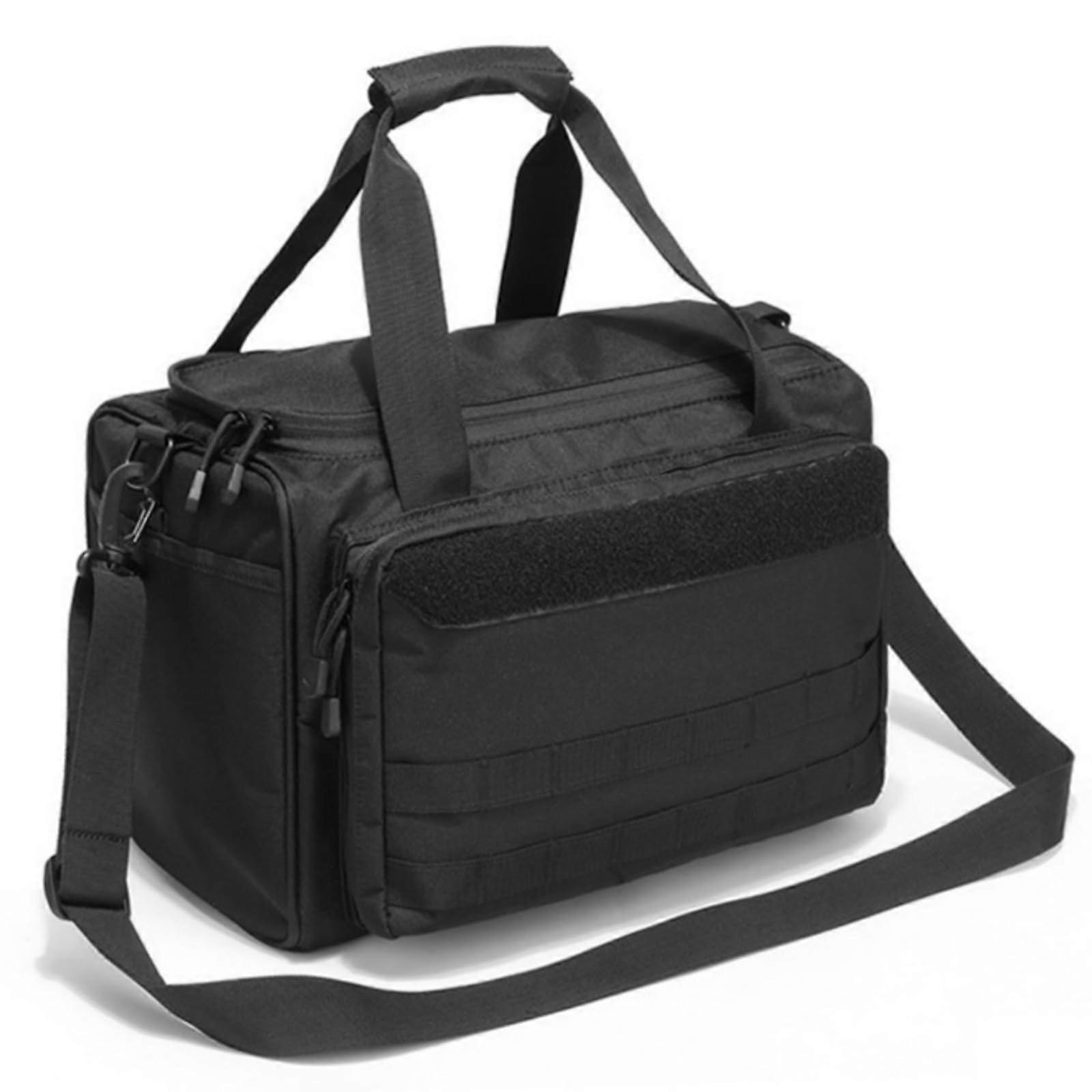 Tactical Shooting Range Bag Molle System Shooting Training Gun Bag Camping Hunting Accessories Tool Shoulder Bag Black