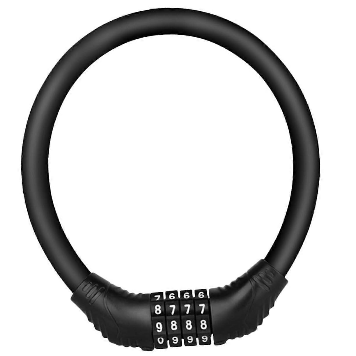 1 Piece Bike Lock with Password Portable Lightweight and Secure Combination Lock for Bicycles Garden Furniture and On the Go Black