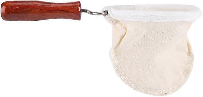 Reusable Washable Cloth Coffee Filter with Wooden Handle (Small)