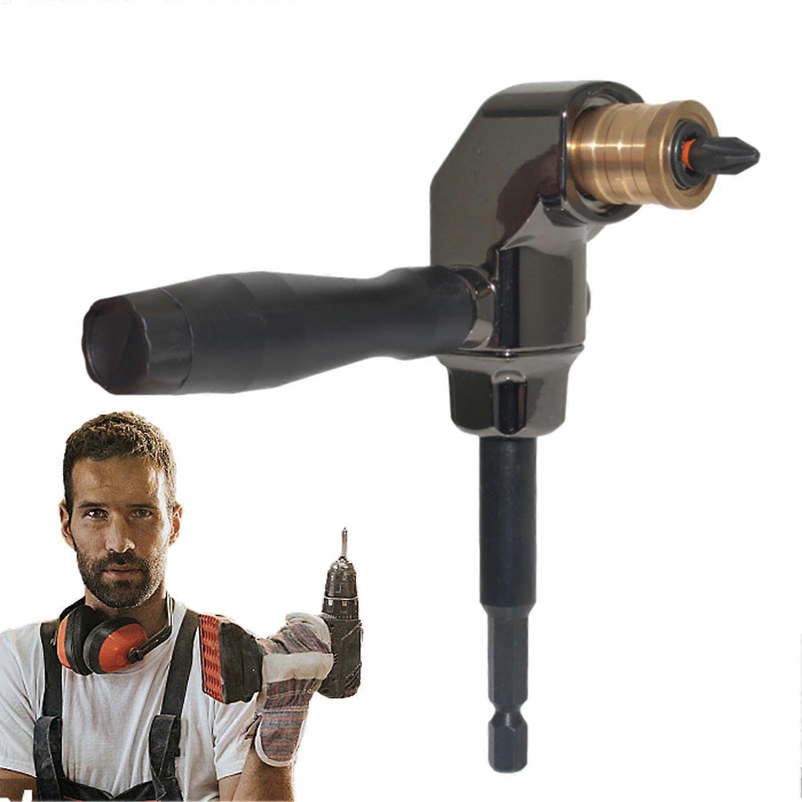 Drill Angle Adapter 90 Degree Drill Attachment With Ergonomic Handle For Hand Drills And Cordless Drills In Tight Spaces