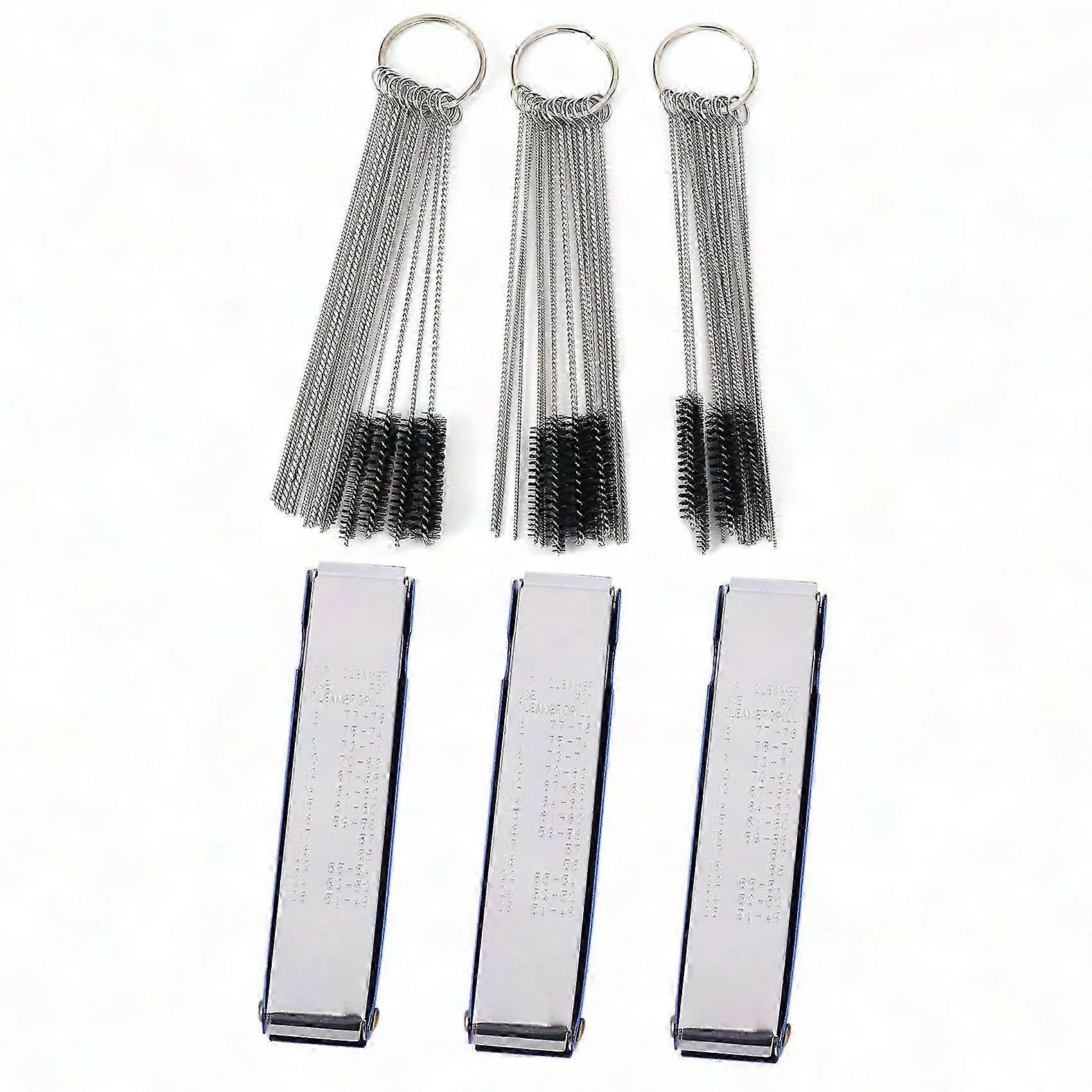 3 Sets Carburetor Cleaner Kit with Carbon Jet Cleaner Wire, Torch Tip Cleaner & Needles Brushes for Carb Cleaning