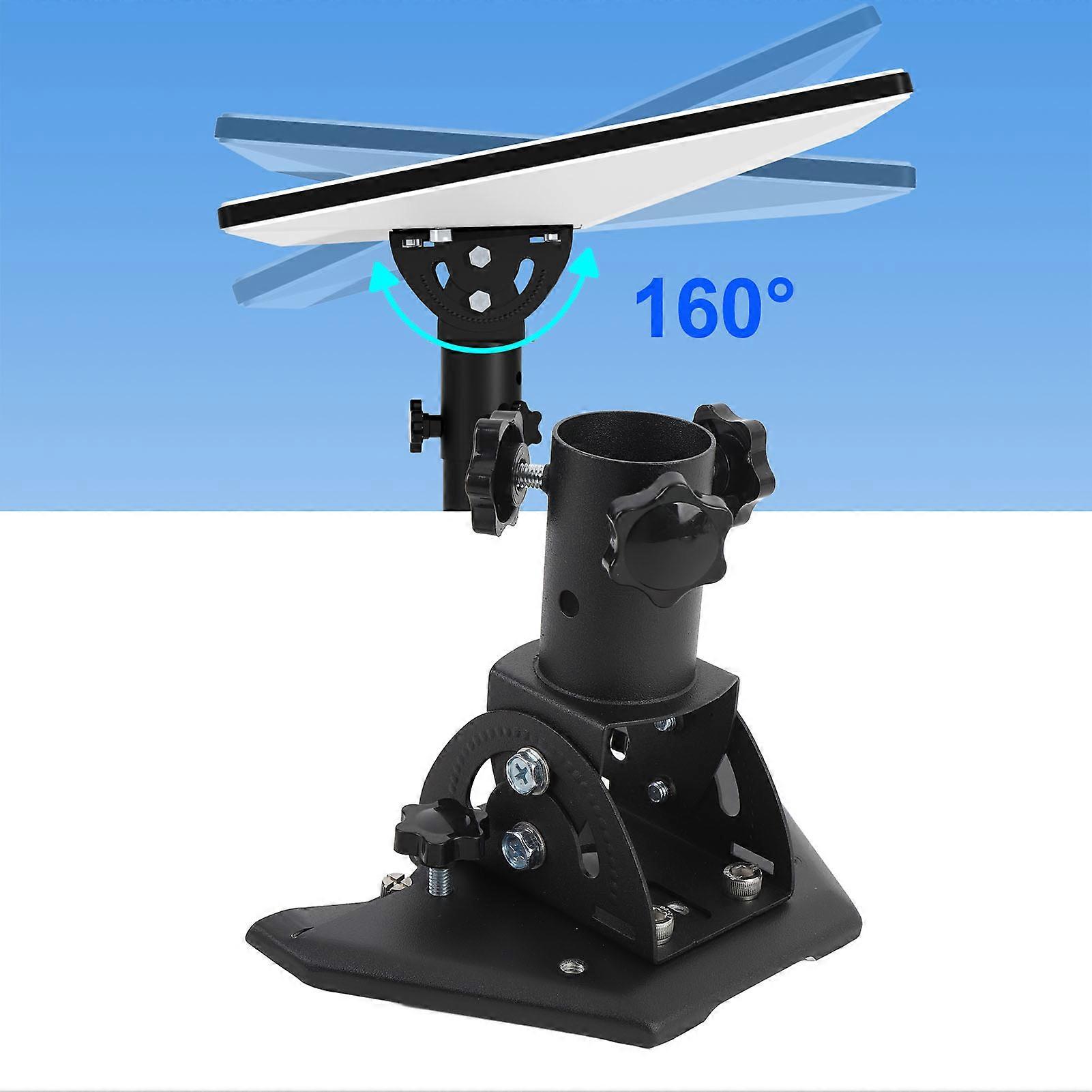 Rectangular Satellite Mount Pipe Adapter for Mini 360 Degree Rotatable 160 Degree Tilt Adjustable Roof Pole Mounting Kit 