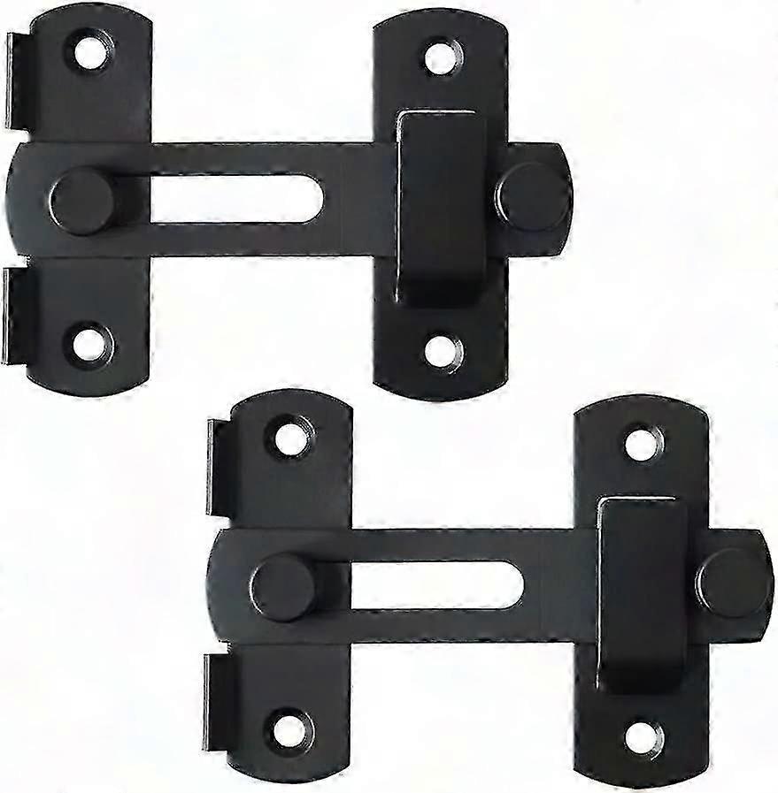 Sliding Door Latch Lock with Toggle Buckle & Screws - 2 Pcs