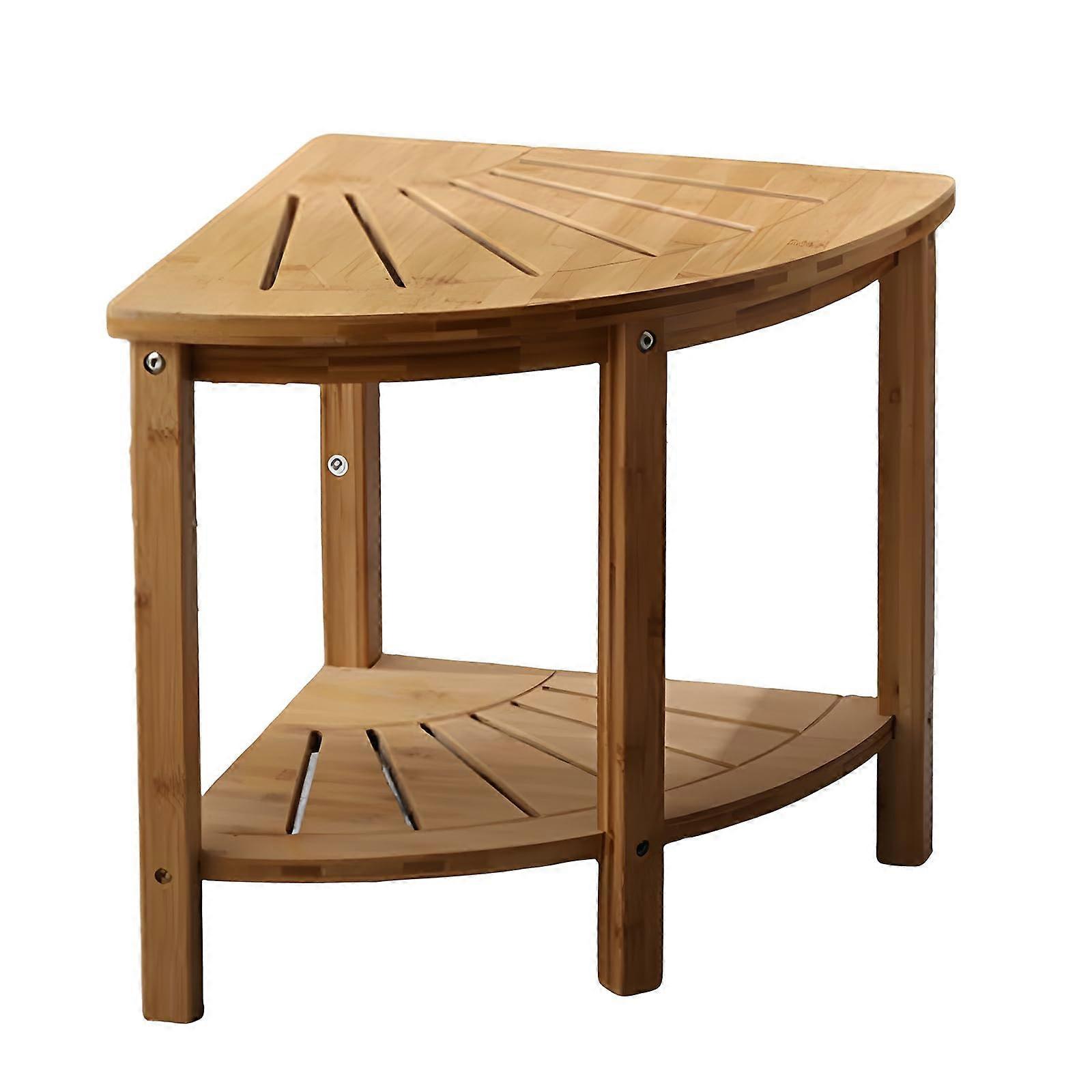 Corner Shower Stool with Storage Rack Anti-Slip Bench for Elderly and Pregnant Adults Indoor Use, Multifunctional Caddy Organizer