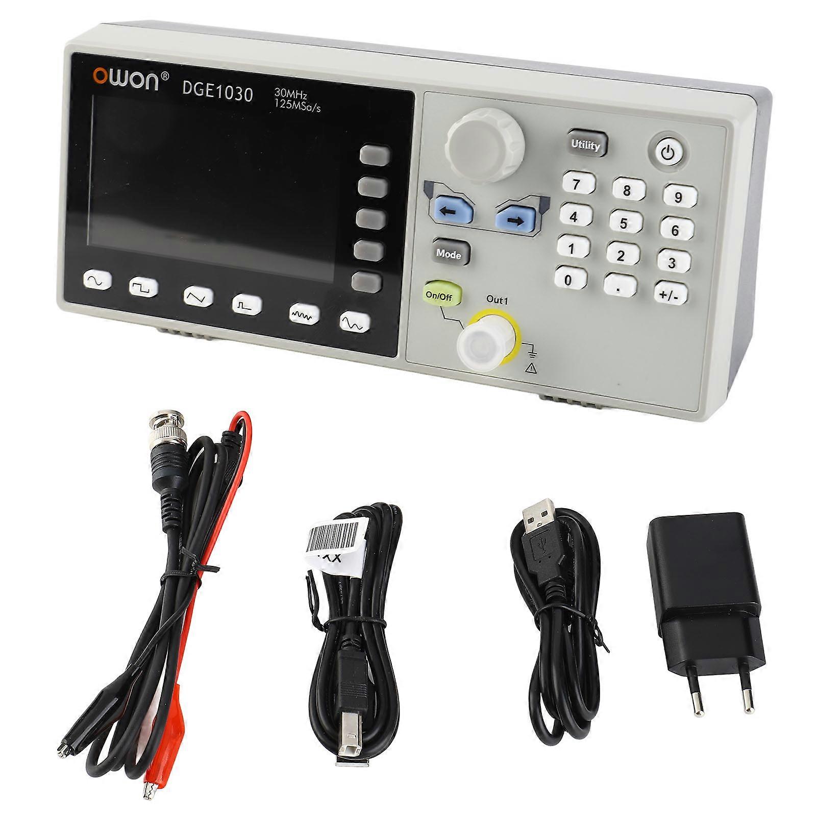 DGE1030 30MHz 125MSa/s Arbitrary Waveform Generator Single Channel 1CH 3.6inch LCD Display Benchtop 14Bits Waveform Generator