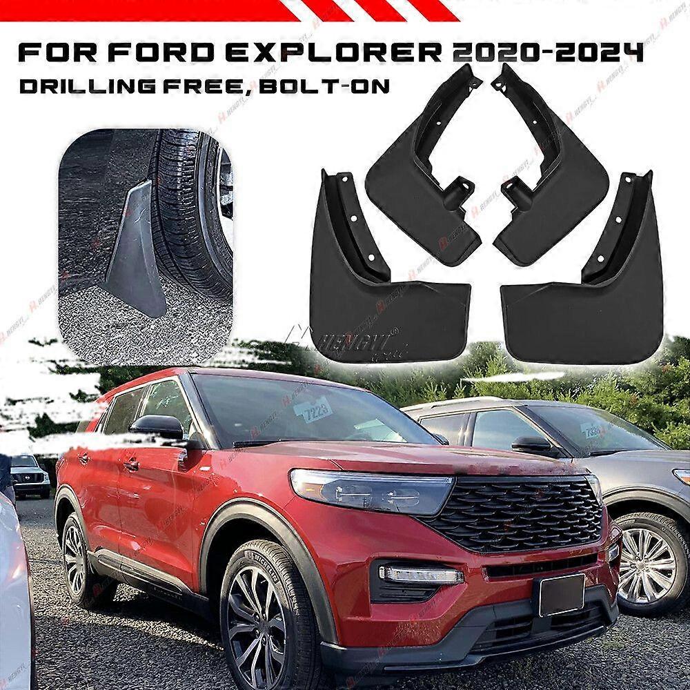 Fantastic 4pcs Mud Flaps Splash Guards Mudguard Fender For Ford Explorer 20-24 Front Rear