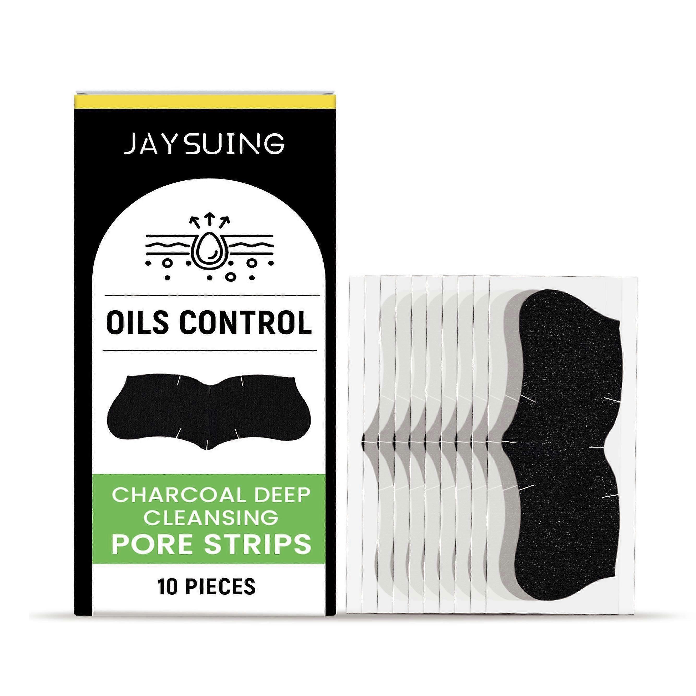Patch nasal nettoyant pour les pores au charbon de bois Jaysui pour nettoyer les points noirs, l’acné, raffermir les pores et les soins
