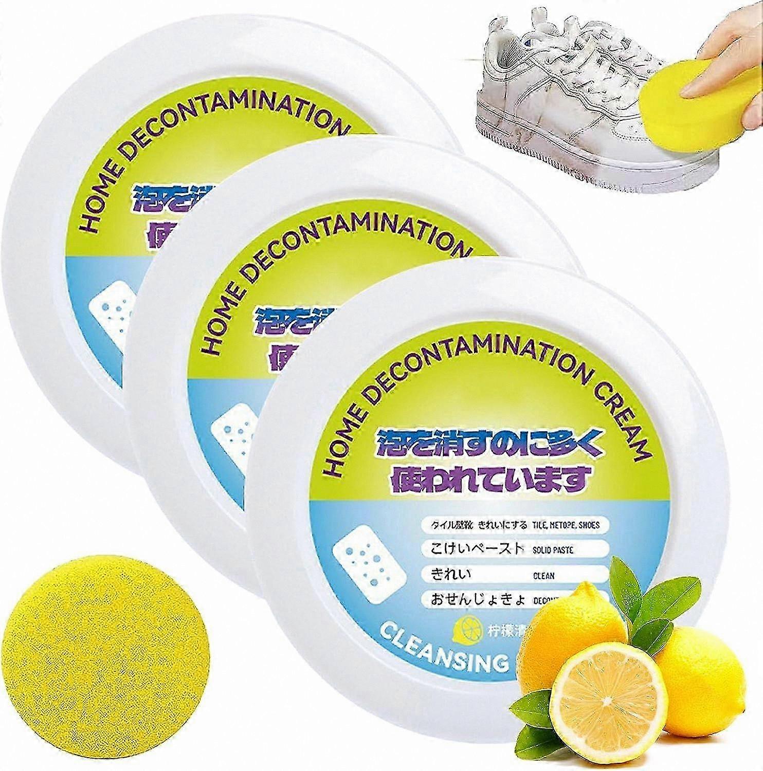 Multi-Purpose Cleaning Cream for Leather, Stain Remover with Sponge, 2023 New Formula for All Surfaces
