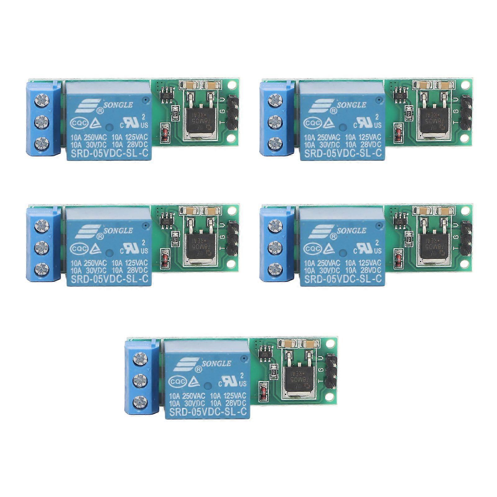 5PCS 1 Channel Relay Module Bistable Self Locking Trigger Switch Board DC 624V IO25B01