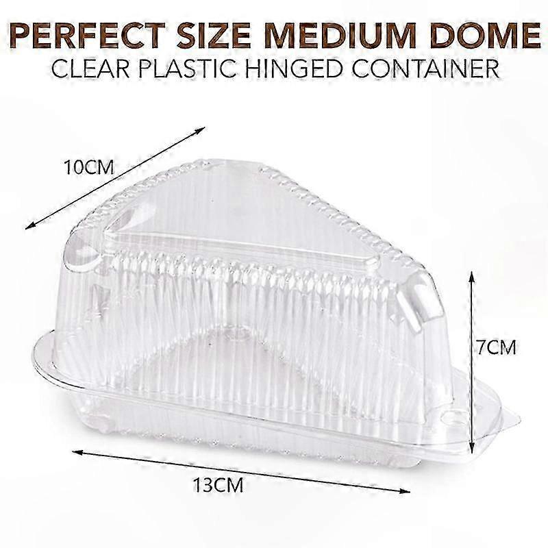 Triangle Cake Boxes for Slices, 100-Pack, Ideal for Bakery, Party, and Wedding Events