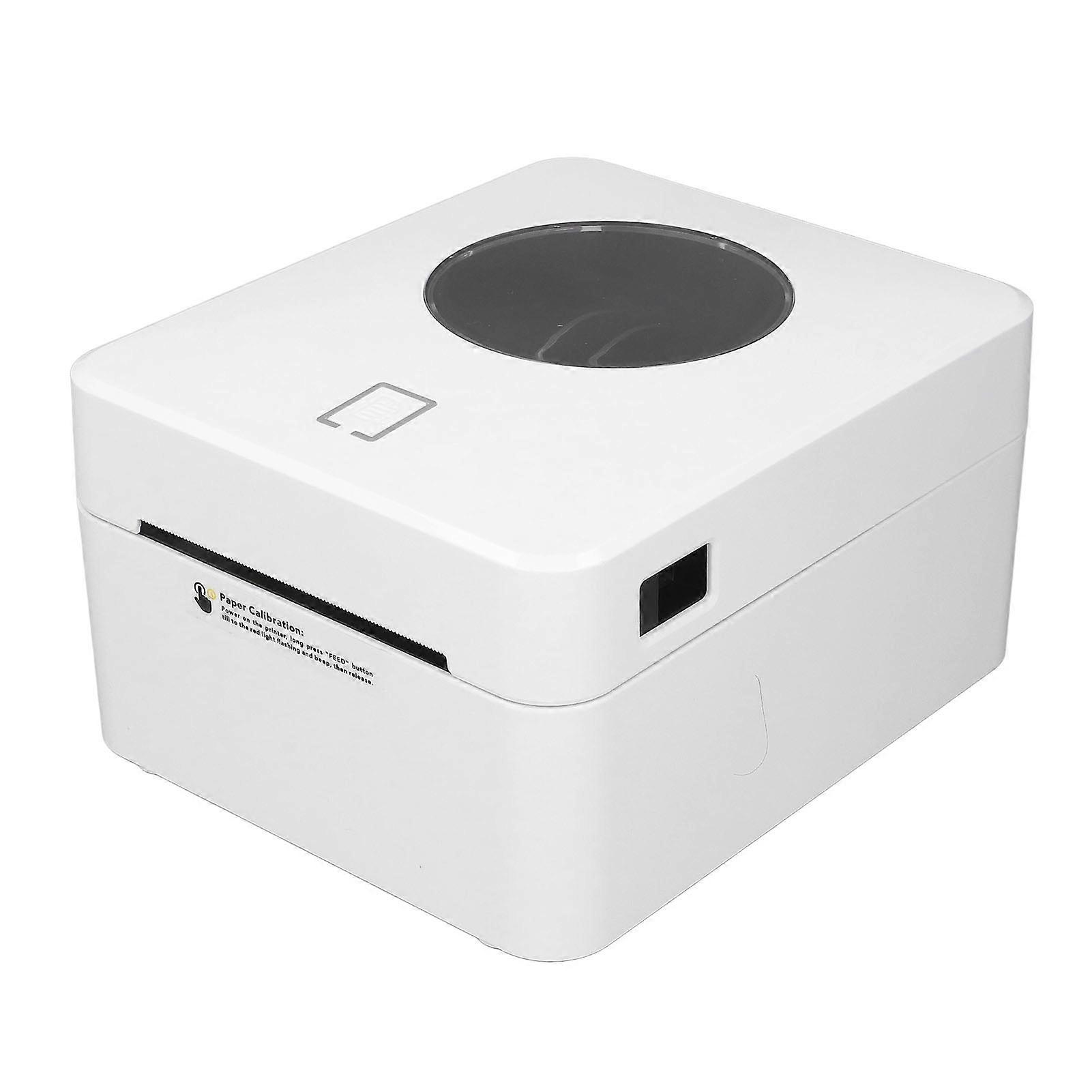 Thermoetikettendrucker 203DPI USB Bluetooth 4x6Zoll Weiß US-Stecker