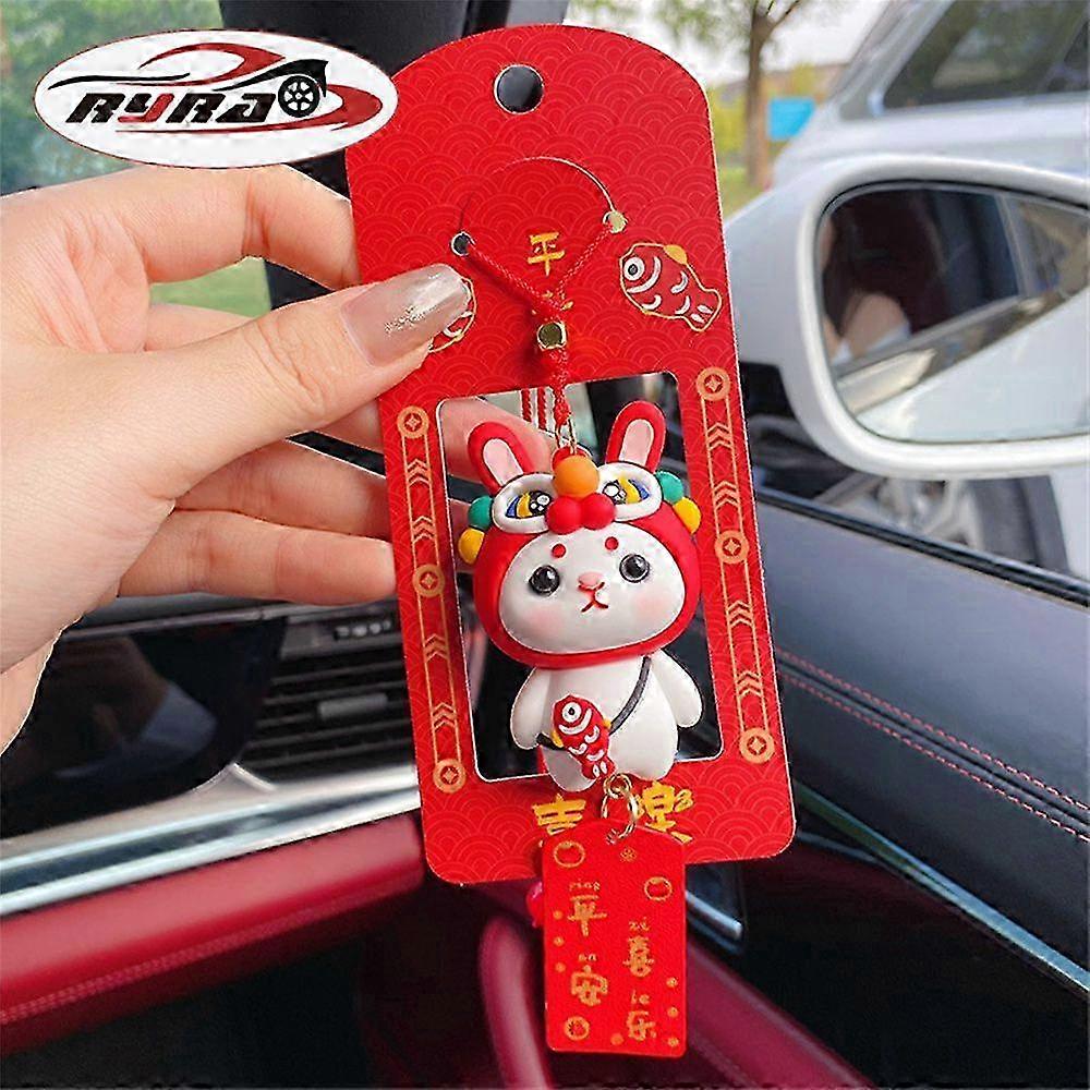 Auto Rearview Mirror Pendant Integrate Chinese Style Elements Lovab...