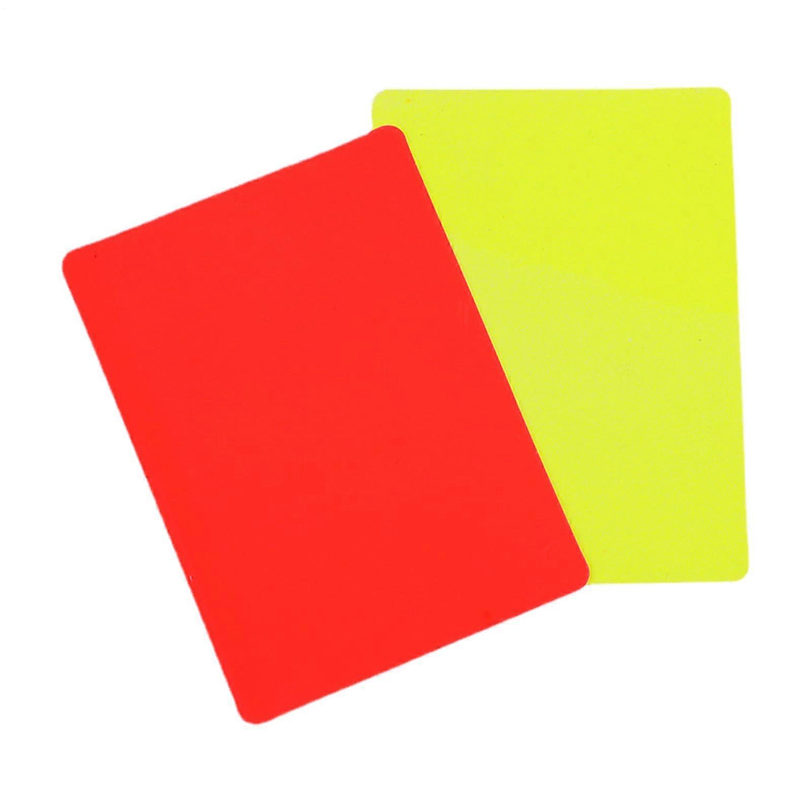 Soccer Warning Card Red And Yellow Set - 2-Piece Referee Card, Lightweight Multifunctional Accessory For School Matches