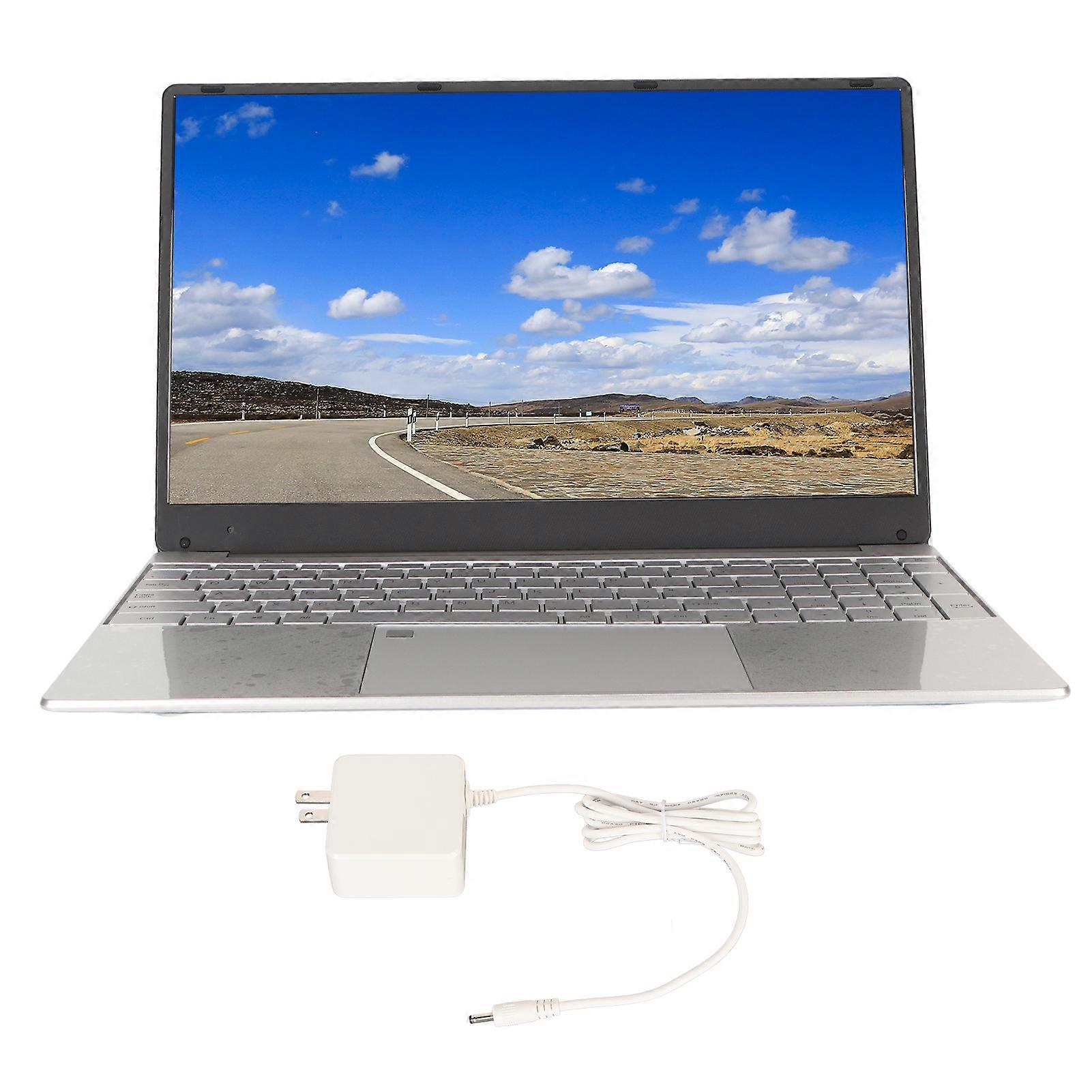 15.6 Inch Laptop for Windows 11, 2K IPS Screen, Fingerprint Backlit Keyboard, Silver