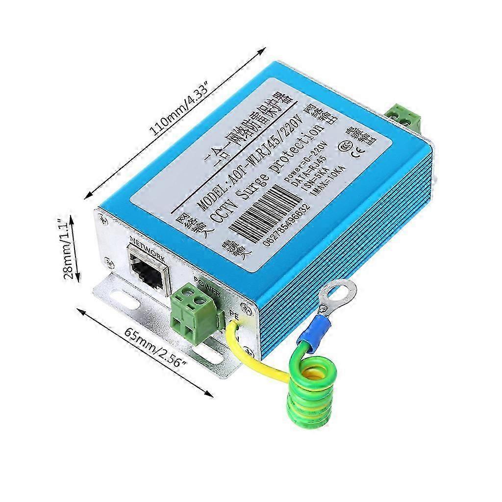 RJ45 Surge Ethernet Network Power Protector -Thunder Arrester Switch Camera SPD