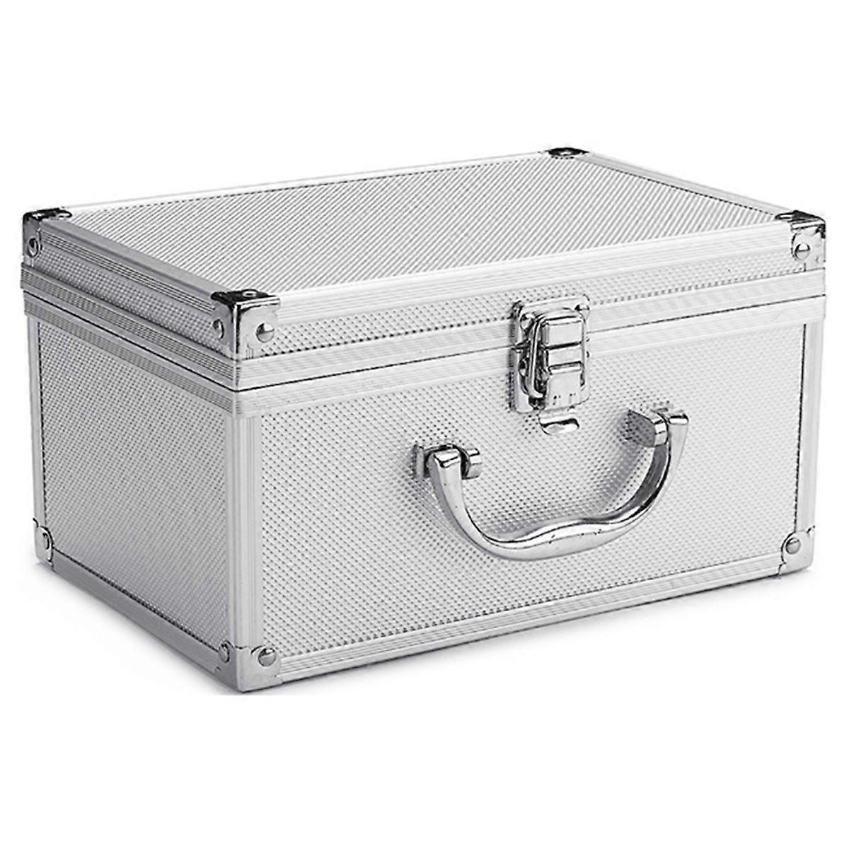 Foam Tool Box Organizer Aluminum Suitcase Tool Case for -Hardware Toolbox Storage Boxes 23X15X12.5Cm