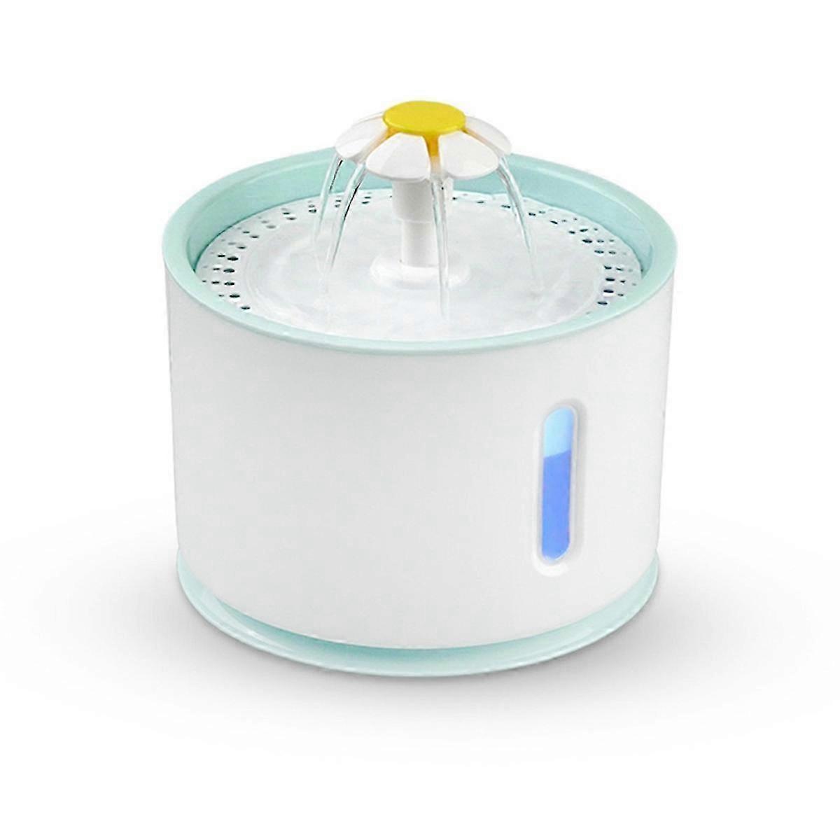 Cat Water Fountain Automatic Circulating Drinking Device with LED Light in Red and Blue