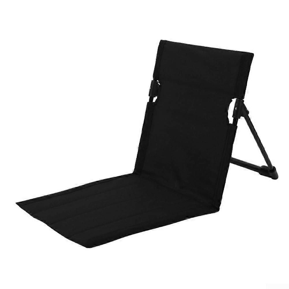 Foldable And Portable Camping Chair Ergonomic Back Support Chair With Foam Padding For Camping Picnics Beach Trips Black