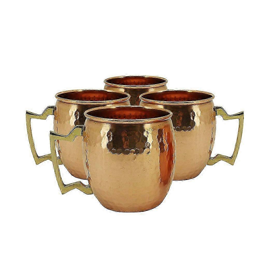 2025 4 Mugs Moscow Mule Mug Solid Copper Hammered