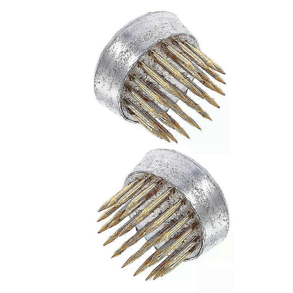 2 Pcs Flower Arrangement Frog Floral Pin Arranger Accessories Bouquet Holder for Artificial Flowers Arranging Frogs Copper