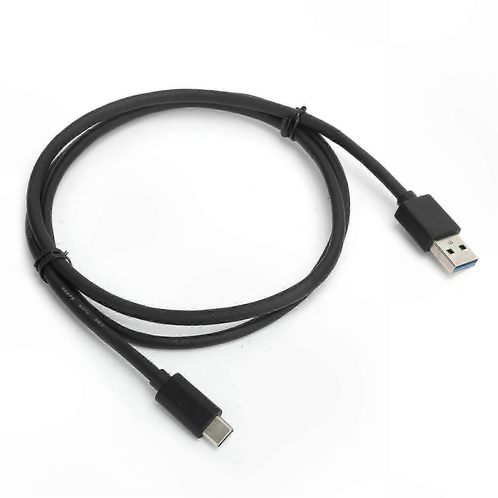 1M USB A to USB C Data and o Transfer Cable, Universal Adapter for Devices, Black