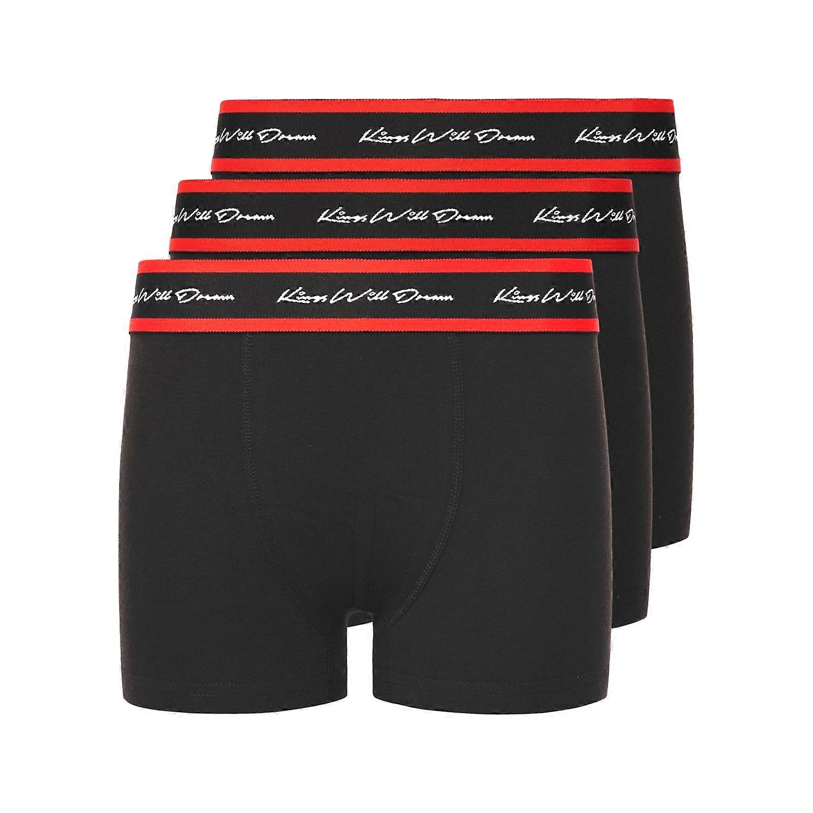 Kings Will Dream Scriptband Kids Boxers 3pk Black