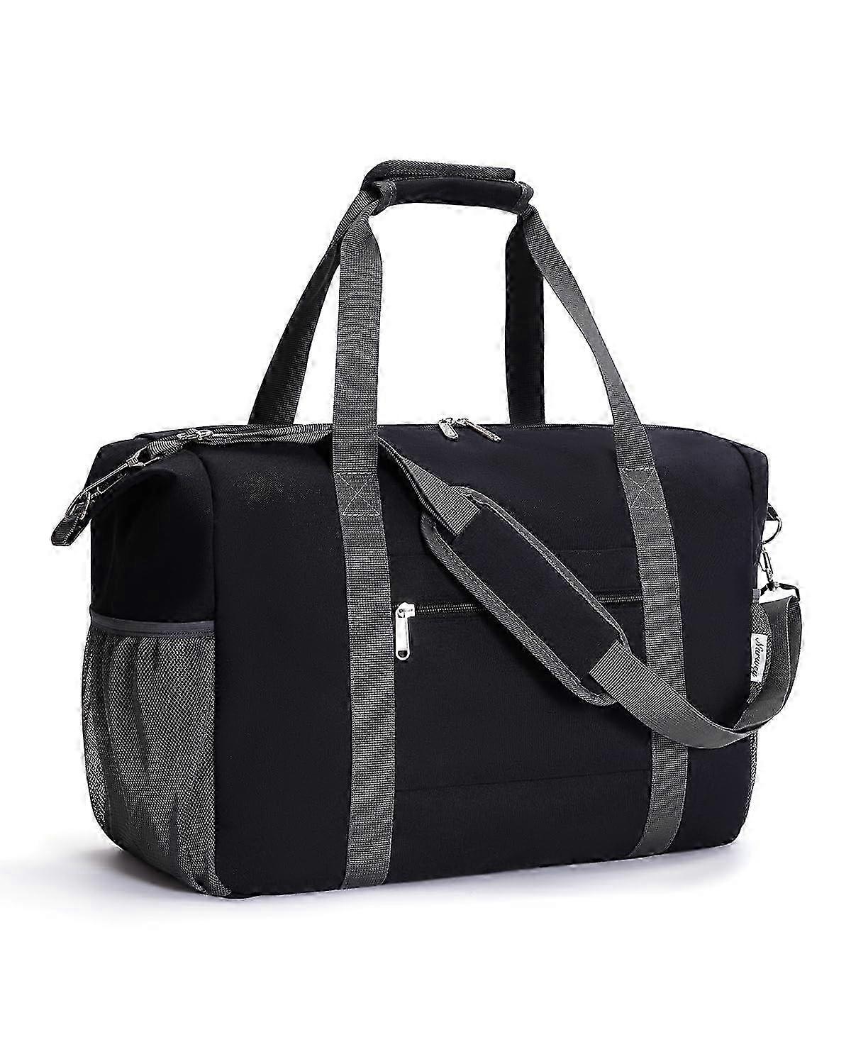 Foldable personal item travel duffel with wet pocket for underseat 2025