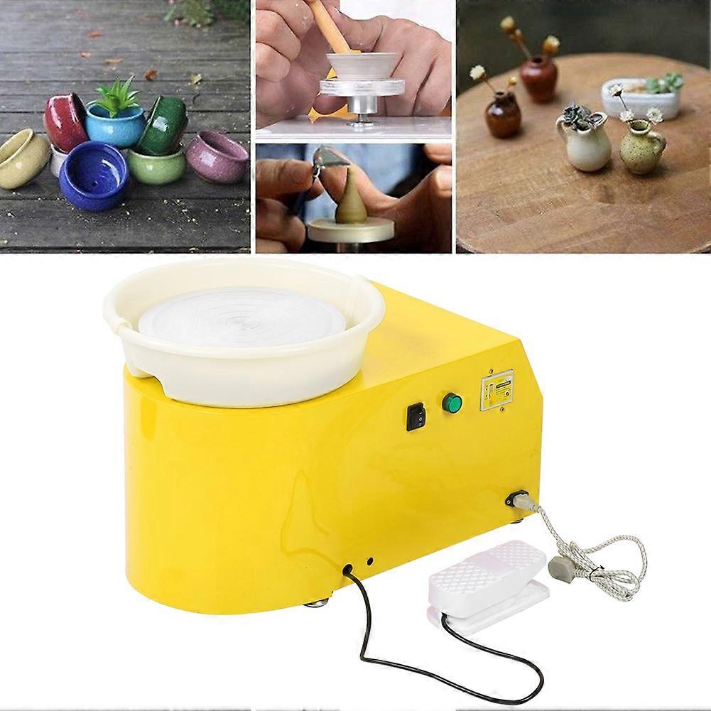 250W Ceramic Pottery Forming Machine 20kg Capacity 30cm Yellow