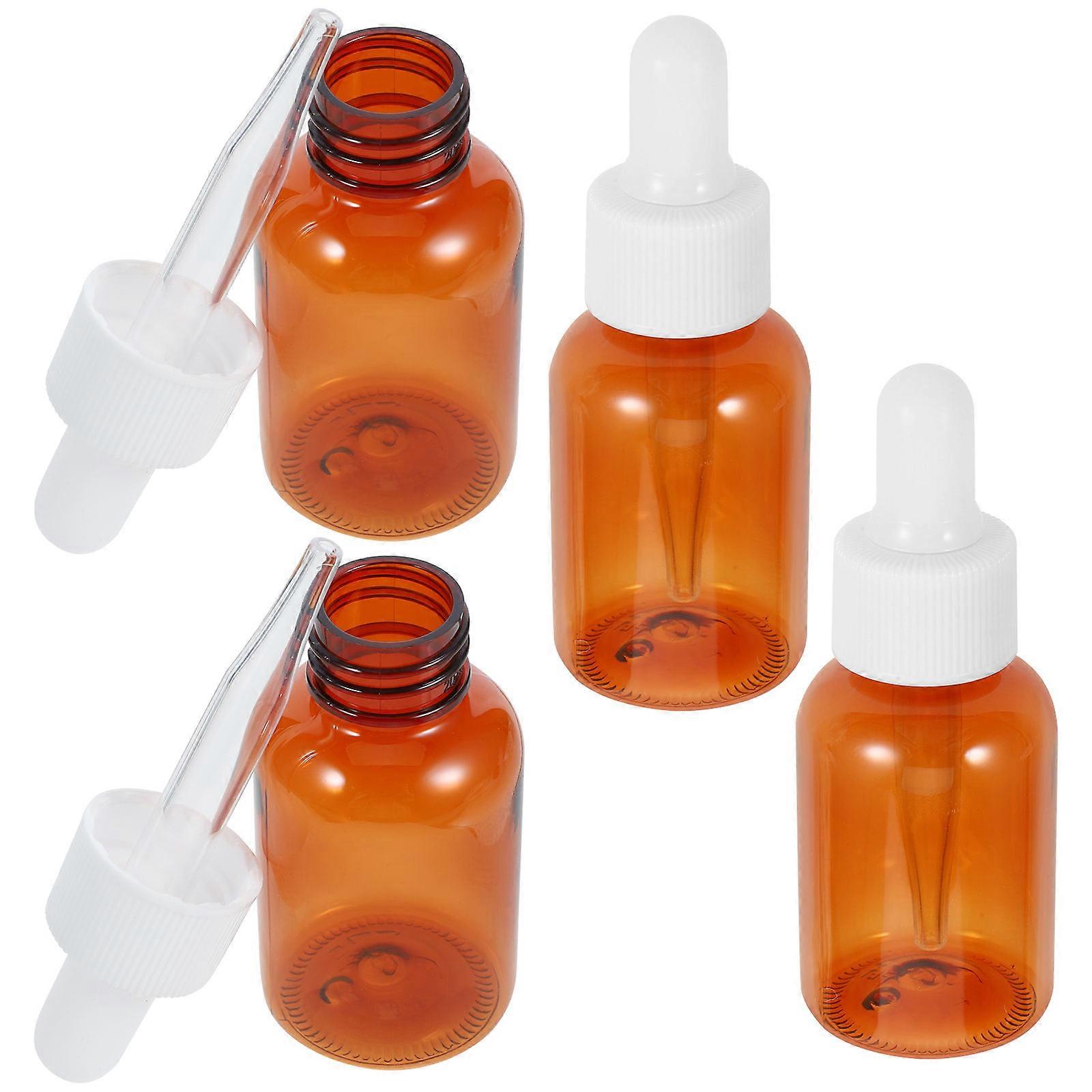 Chocolate Dropper Bottles Plastic Essential Oil Bottles for Storage 20Pcs