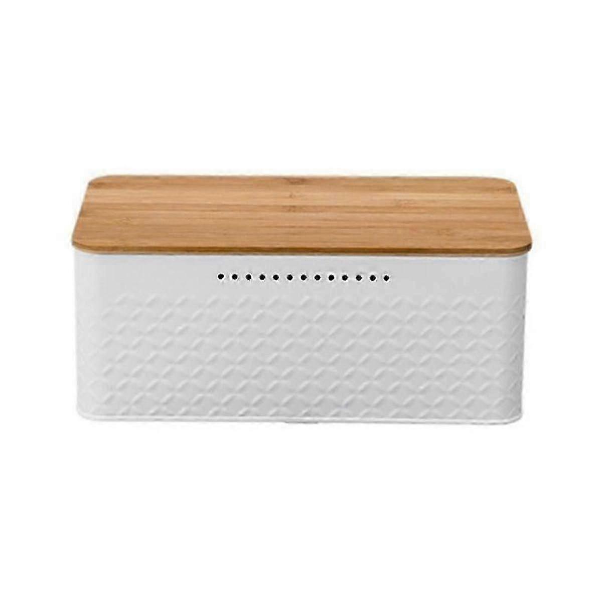 صندوق الخبز ، صندوق خبز مبتكر بفضل طلاء الكربون ، مع فتحات تهوية متكاملة ، بما في ذلك غطاء الخيزران