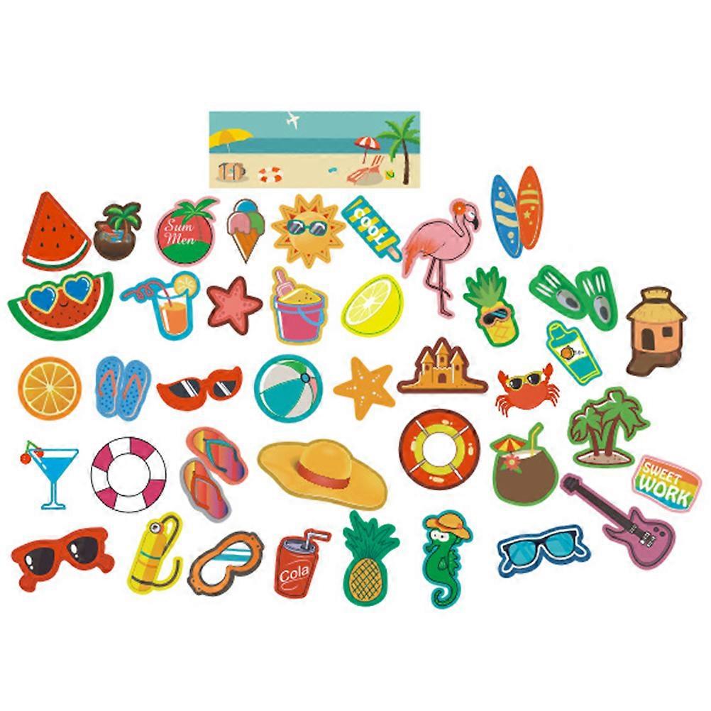 Waterproof Stickers Hawaii Party Sticker for Decoration 8Pcs Light Assorted Color